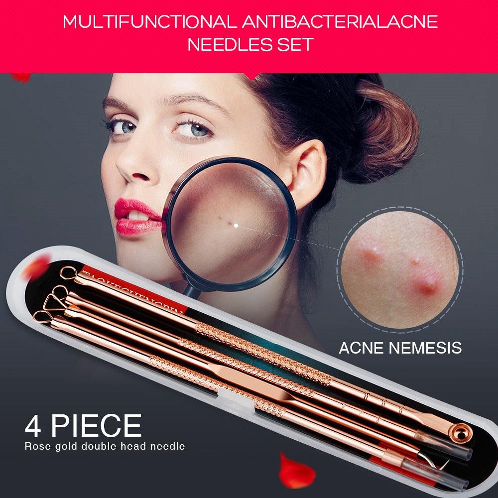 4pcs Acne Blackhead Removal Needles Pimple Acne Extractor Black Head Pore Cleaner Deep (M5)(M1)(1U86)