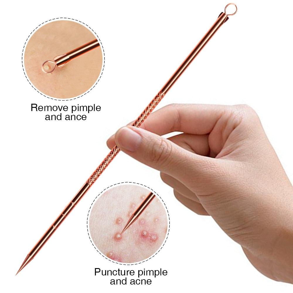 4pcs Acne Blackhead Removal Needles Pimple Acne Extractor Black Head Pore Cleaner Deep (M5)(M1)(1U86)