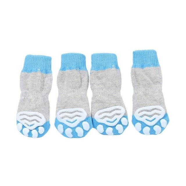 4pcs Anti-skid Cat Dog Shoes - Soft Knit Pet Dog Shoes Small Dog - Paw Care (2U75)