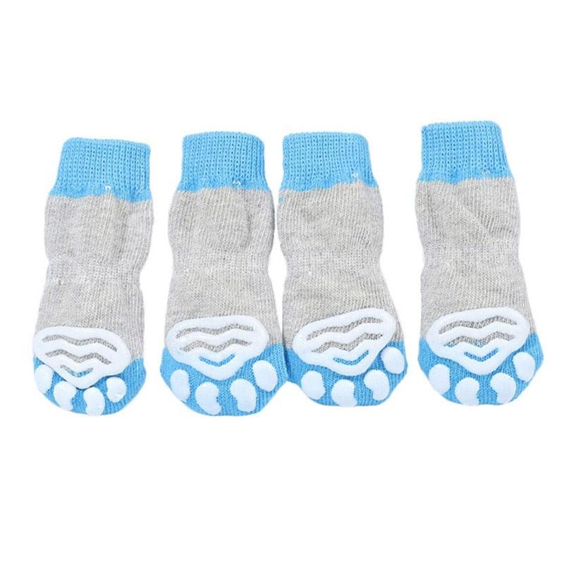 4pcs Anti-skid Cat Dog Shoes - Soft Knit Pet Dog Shoes Small Dog - Paw Care (2U75)