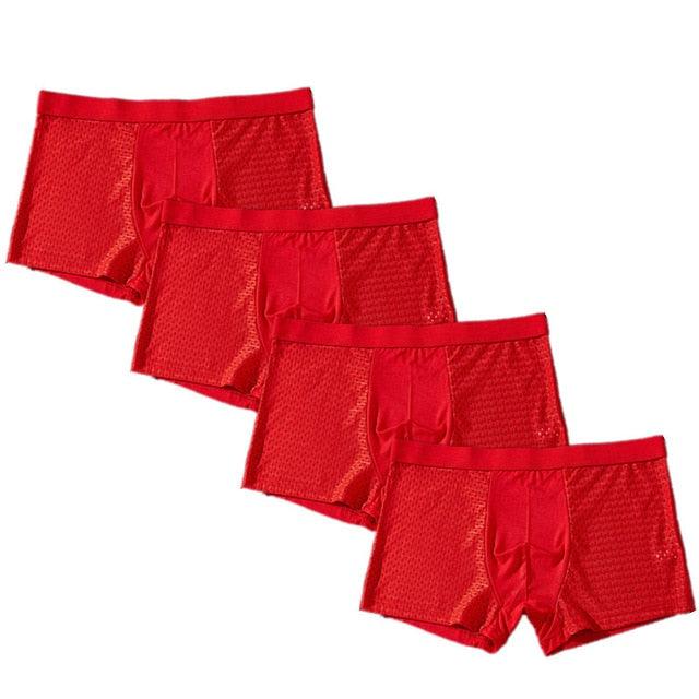 4pcs/Lot Panties Men's Underwear Boxers - Underpants Shorts Large Size Boxers (TG6)(F92)