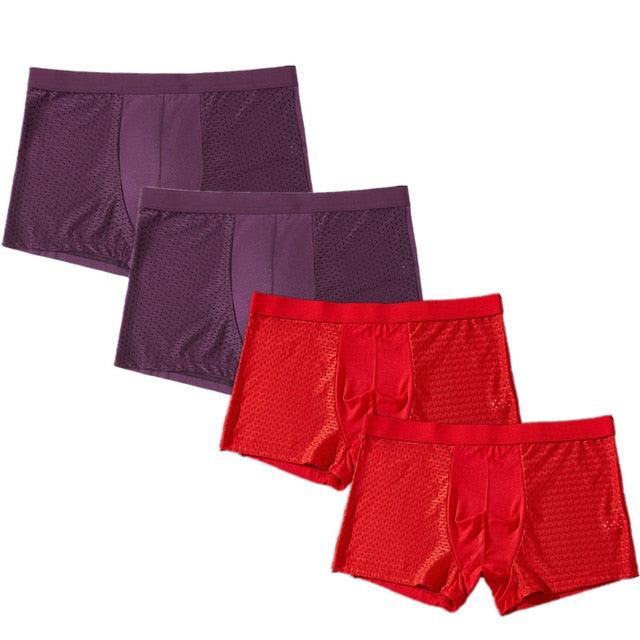 4pcs/Lot Panties Men's Underwear Boxers - Underpants Shorts Large Size Boxers (TG6)(F92)