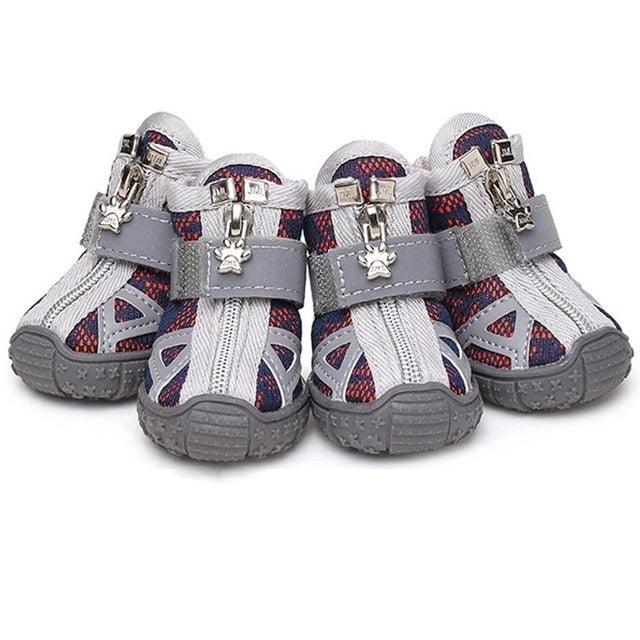 4pcs Waterproof Winter Pet Dog Shoes - Anti-slip Rain Snow Boots Footwear Thick Warm Small Puppy Dog Socks Booties (W8)