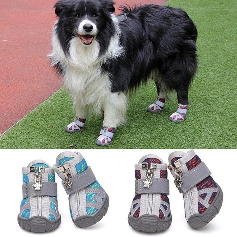 4pcs Waterproof Winter Pet Dog Shoes - Anti-slip Rain Snow Boots Footwear Thick Warm Small Puppy Dog Socks Booties (W8)