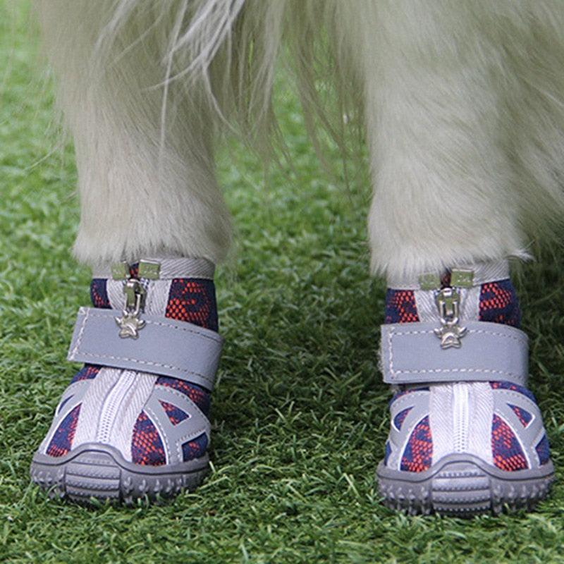 4pcs Waterproof Winter Pet Dog Shoes - Anti-slip Rain Snow Boots Footwear Thick Warm Small Puppy Dog Socks Booties (W8)