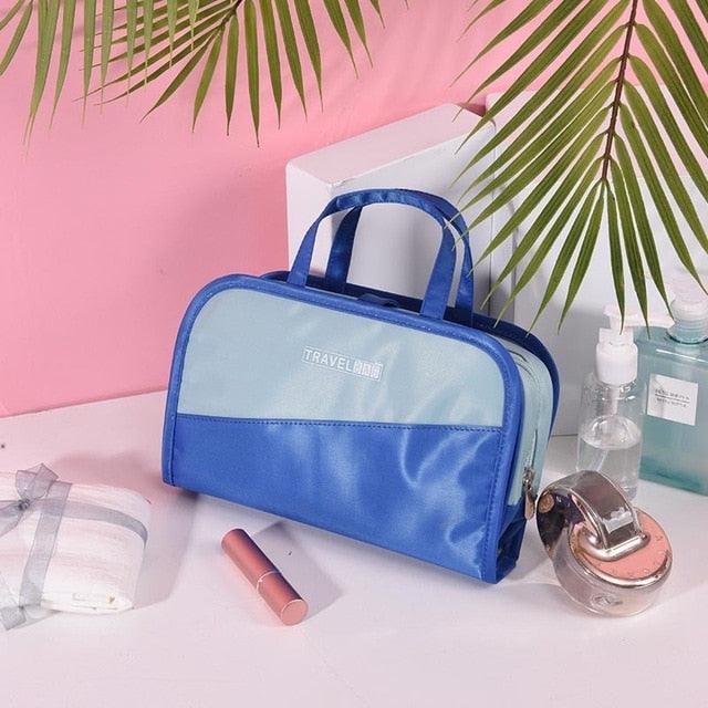 Trending 4pcs/lot Hangable Cosmetic Bag - 2 in 1 Women Waterproof Zipper Case Make Up Bags (3U79)