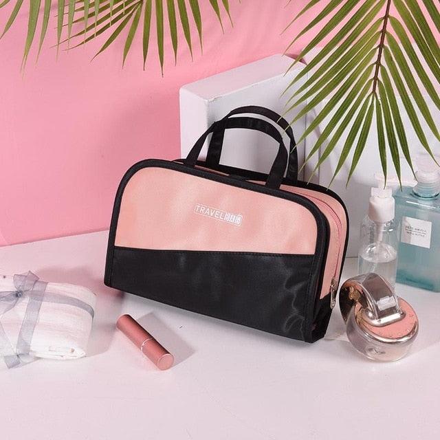 Trending 4pcs/lot Hangable Cosmetic Bag - 2 in 1 Women Waterproof Zipper Case Make Up Bags (3U79)
