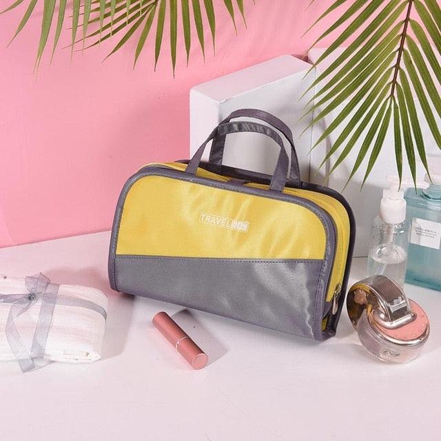 Trending 4pcs/lot Hangable Cosmetic Bag - 2 in 1 Women Waterproof Zipper Case Make Up Bags (3U79)