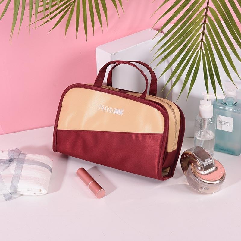 Trending 4pcs/lot Hangable Cosmetic Bag - 2 in 1 Women Waterproof Zipper Case Make Up Bags (3U79)