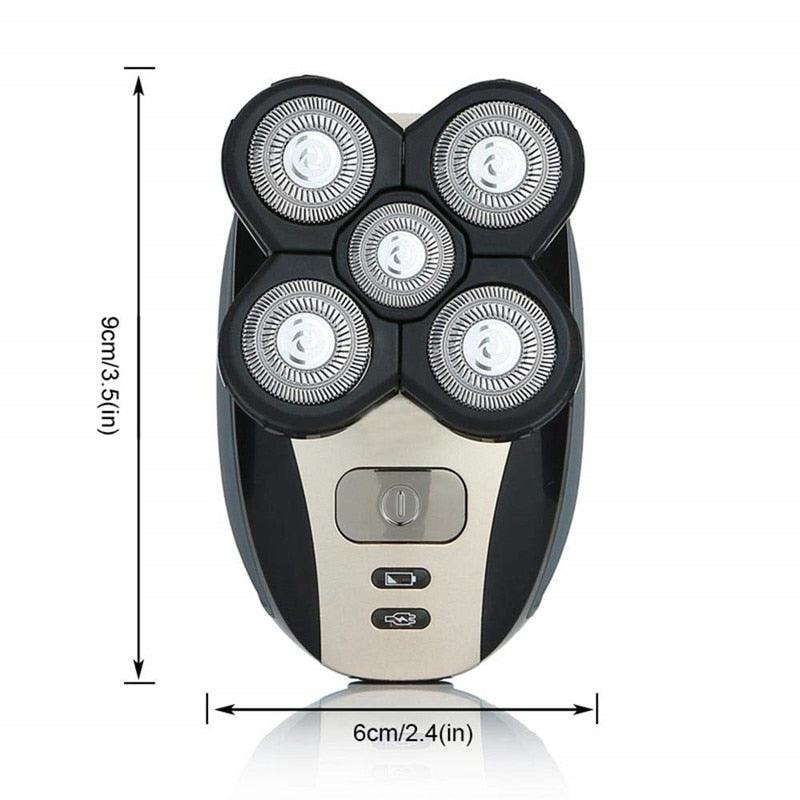 5 In 1 USB Rechargeable Beard Trimmer Electric Shaver Razor 3D Trimmer Hair Clipper (BD6)(1U45)