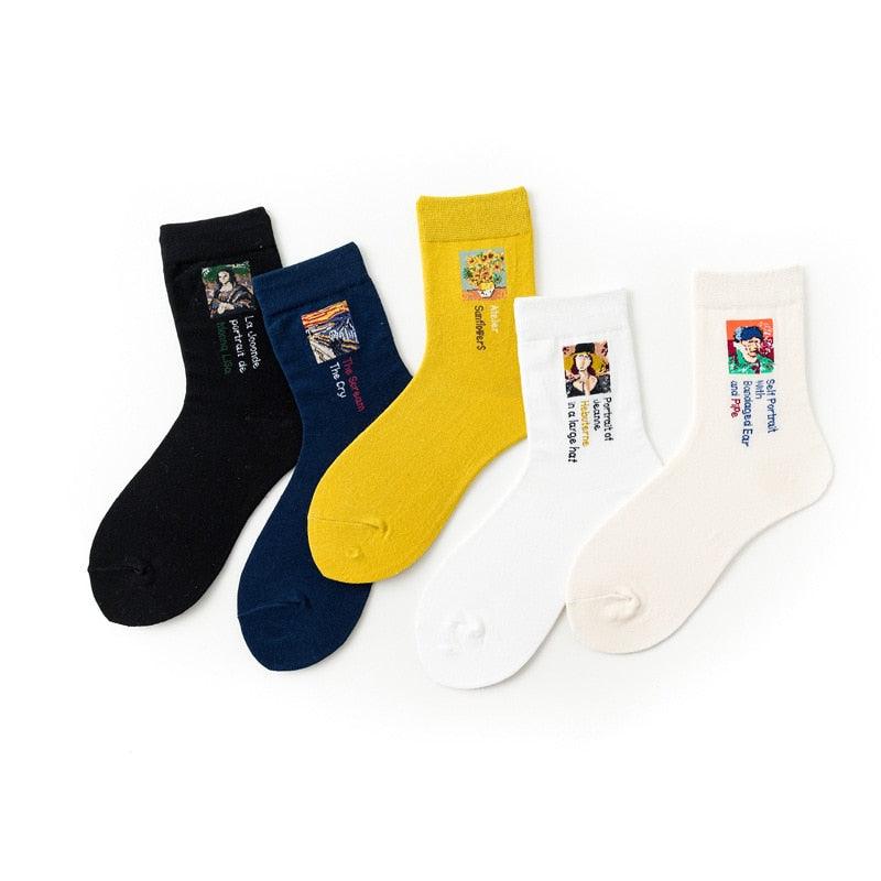 Cute 5 Pairs Women's Cotton Socks - Fashion Solid Color Sock (2WH1)(F87)