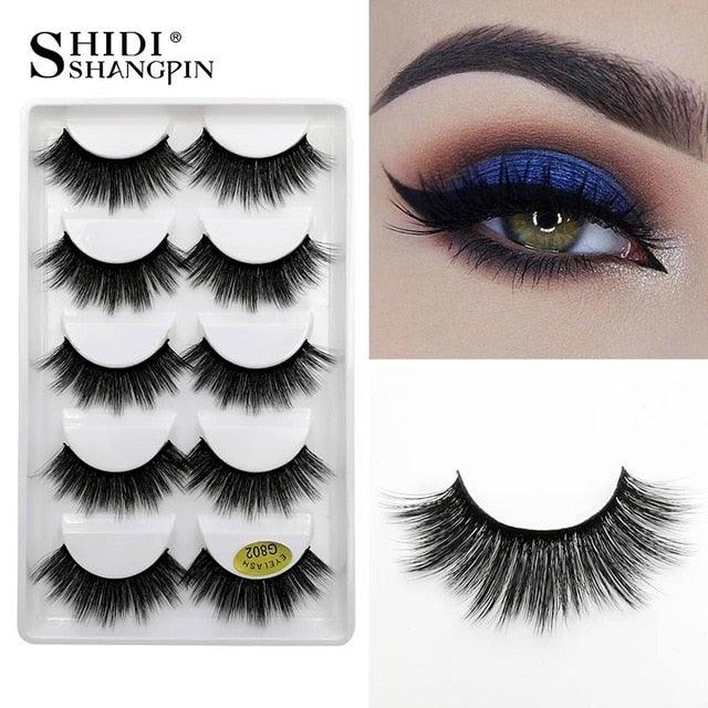5 pairs mink eyelashes false eyelashes natural false lashes 3d mink lashes 3d lashes (D86)(M2)(M4)(1U86)
