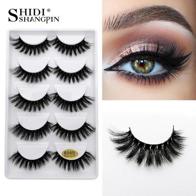 5 pairs mink eyelashes false eyelashes natural false lashes 3d mink lashes 3d lashes (D86)(M2)(M4)(1U86)