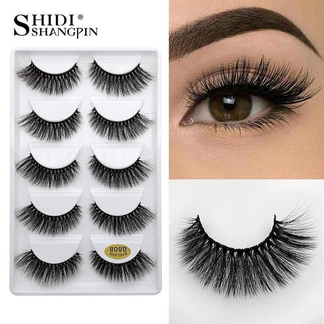 5 pairs mink eyelashes false eyelashes natural false lashes 3d mink lashes 3d lashes (D86)(M2)(M4)(1U86)