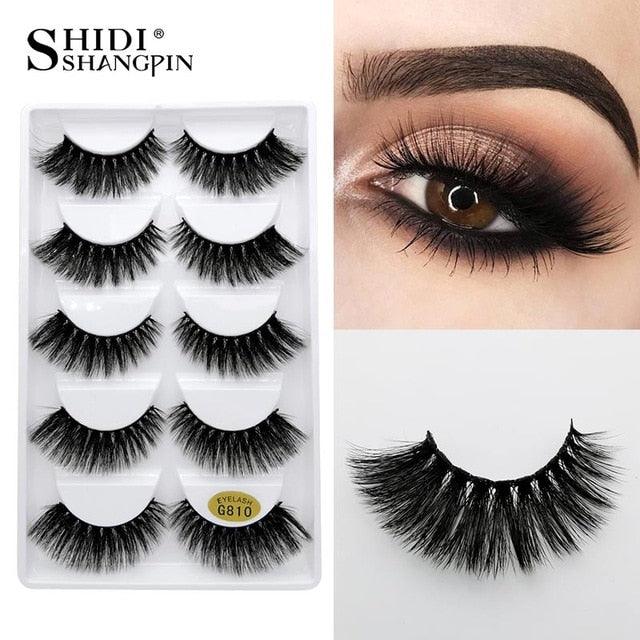 5 pairs mink eyelashes false eyelashes natural false lashes 3d mink lashes 3d lashes (D86)(M2)(M4)(1U86)