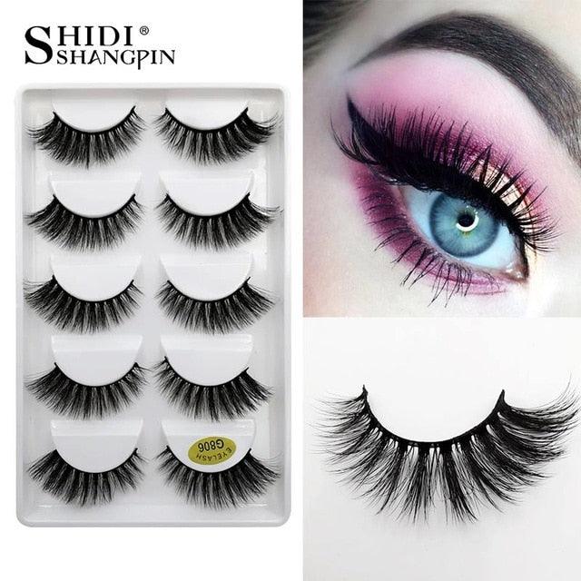 5 pairs mink eyelashes false eyelashes natural false lashes 3d mink lashes 3d lashes (D86)(M2)(M4)(1U86)