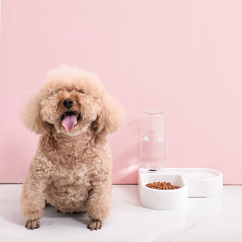 500ml New Creative Love Type Automatic Drinking Plastic Pet Dog Bowl Multifunctional (D71)(7W1)(6W1)