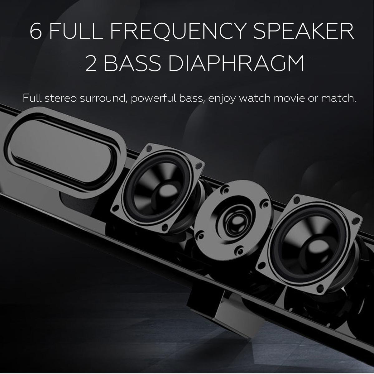 50W 100cm HiFi Detachable Wireless bluetooth Soundbar Speaker 3D Surround Stereo Subwoofer (HA5)(1U57)