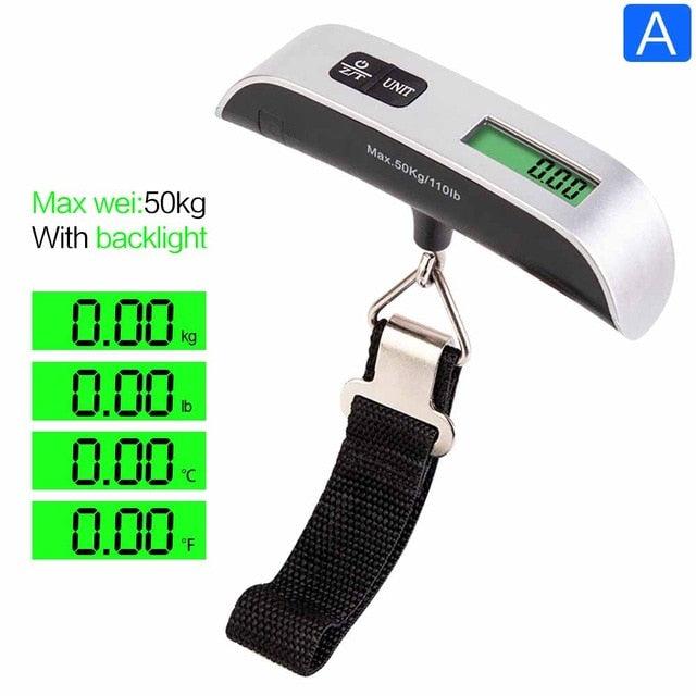 50kg/110lb Digital Electronic Luggage Scale - Portable Suitcase Scale Handled Travel Bag (LT6)(F104)