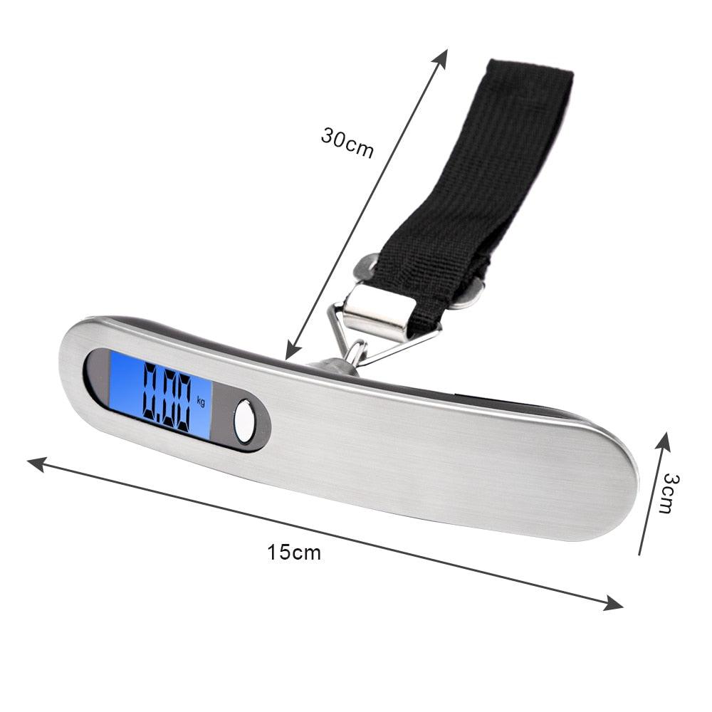 Great 50kg x 10g Digital Luggage Scale - Stainless Steel Portable Electronic Scale Balance suitcase (D79)(LT6)