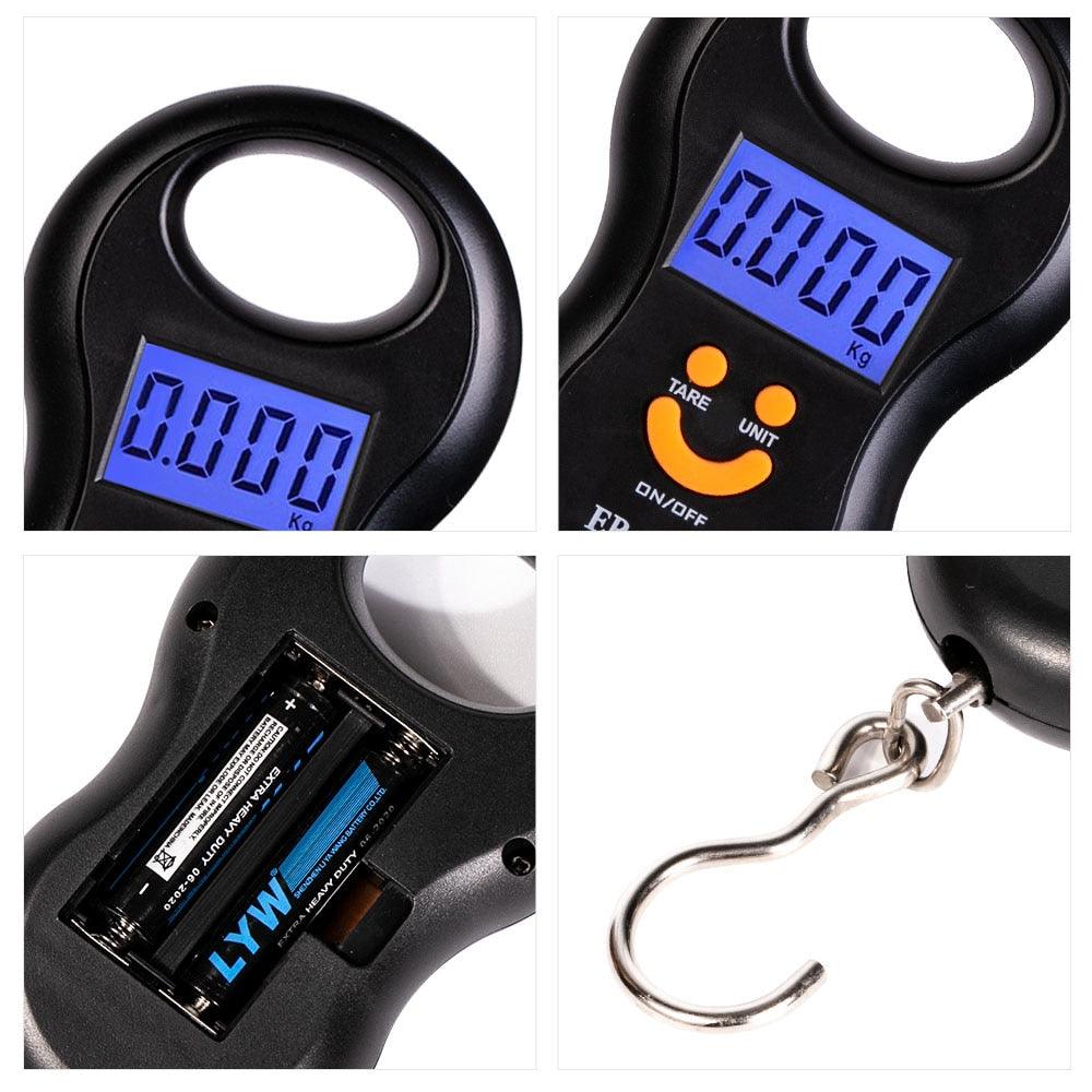 50kg x 10g Mini Digital Scale For Fishing Luggage - Travel Weighting Steelyard Hanging Electronic Hook Scale (LT6)(F104)