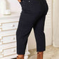 Judy Blue Full Size High Waist Wide Raw Hem Cropped Jeans