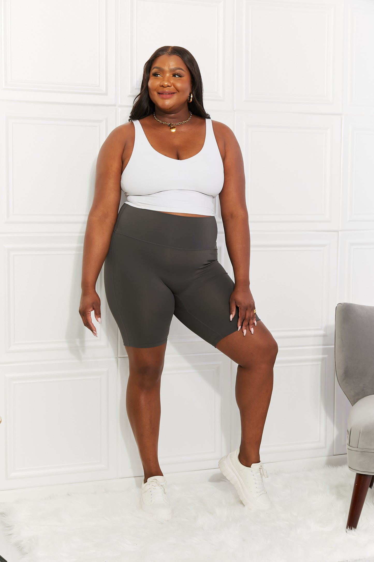 Zenana Full Size Wide Waistband Biker Shorts (TBL2) T