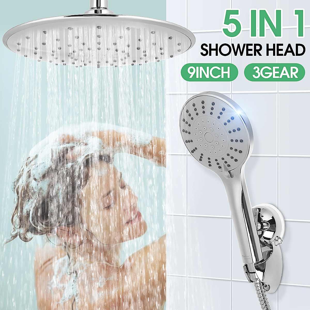 5PCS/Set Shower Set Shower Head Shower Tube Shower Wall Holder Stainless Steel Rustproof ABS Shower Kit (D65)(B&3)(1U65)