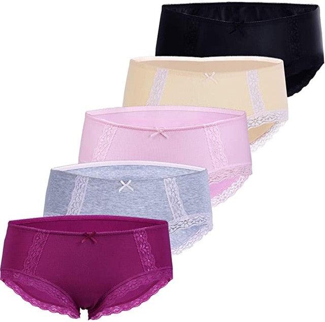 Trending 5Pcs/Pack Women's Panties - Soft Cotton Breathable Comfort Underwear - Sexy Stretchy Bikini (D28)(TSP2)(TSP4)