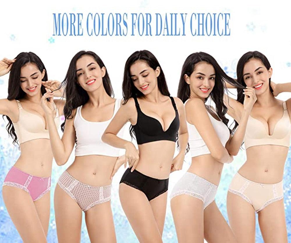Trending 5Pcs/Pack Women's Panties - Soft Cotton Breathable Comfort Underwear - Sexy Stretchy Bikini (D28)(TSP2)(TSP4)