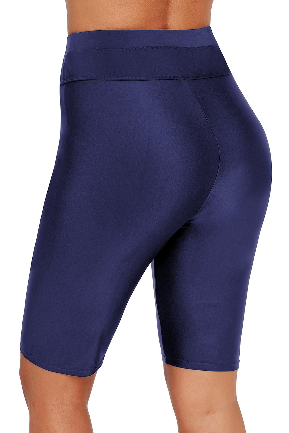 High Waist Drawstring Detail Swim Shorts (TB12D) T