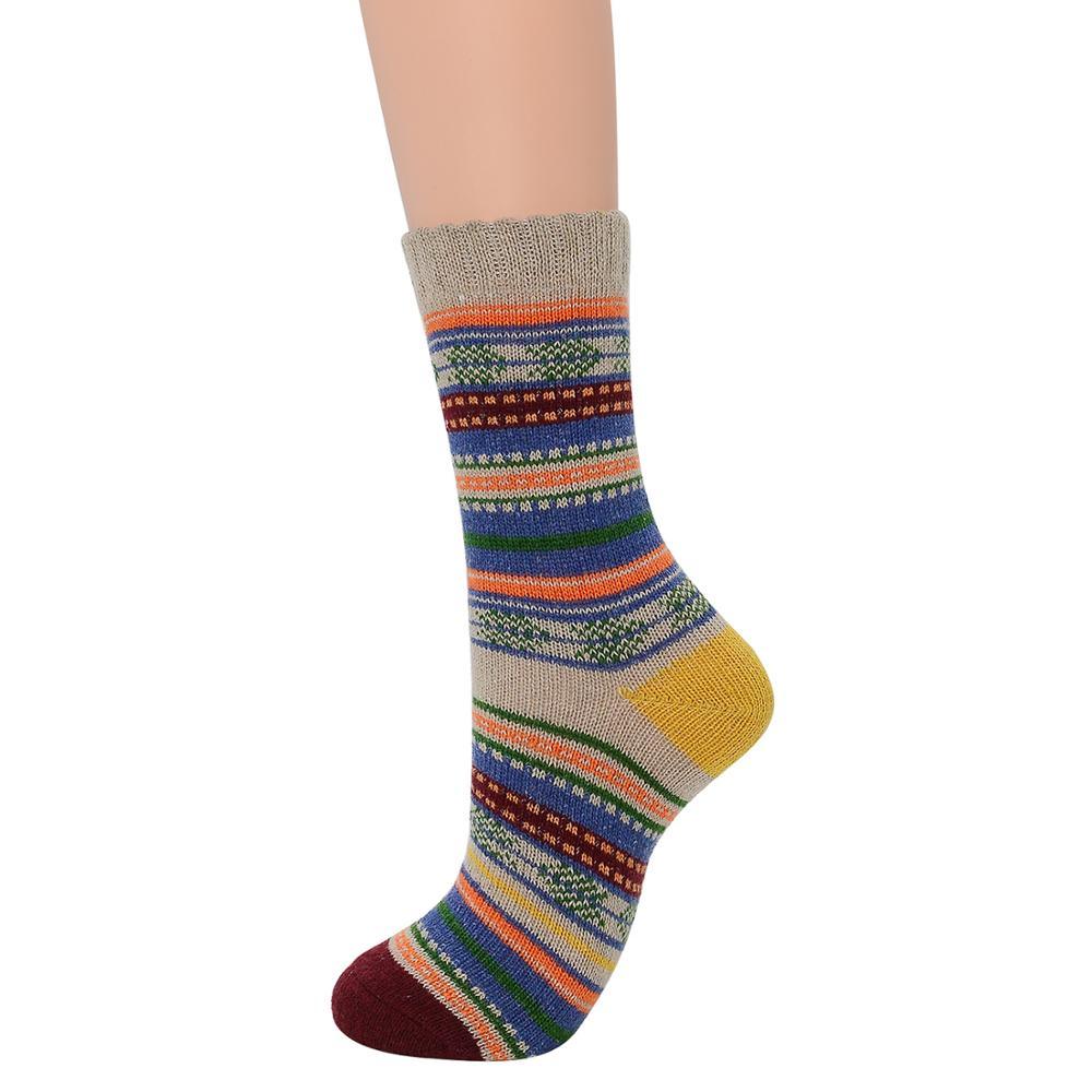Great 5pairs Casual Thick Warm Socks - Wool Blends Warm Winter Socks (D87)(2WH1)(3WH1)