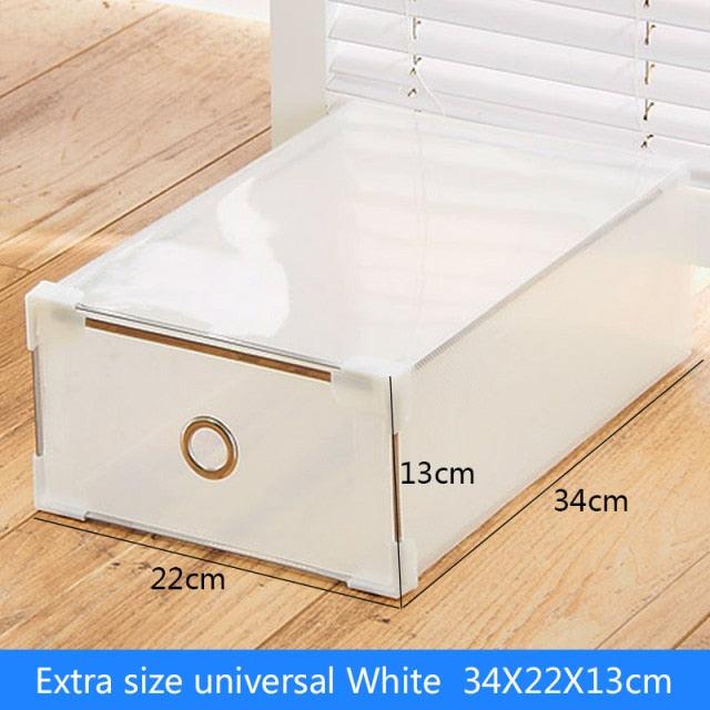 5pc Transparent shoe box storage shoe boxes thickened dustproof storage box shoes organizer superimposed-combination shoe cabinet (1U67)(AK9)(F67)