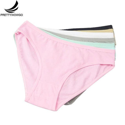 6 pcs/lot New Arrival Good Quality Women's Underwear - Solid Color - Cotton Cute Brief Panties (TSP1)