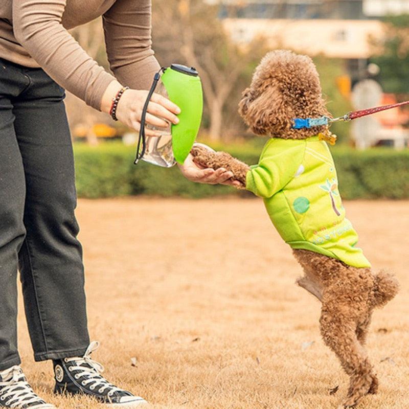 680ml Portable Pet Dog Water Bottle - Silicone Sport Travel Dog Water Bowl - For Puppy Cat Outdoor Pet Drinking (2U71)