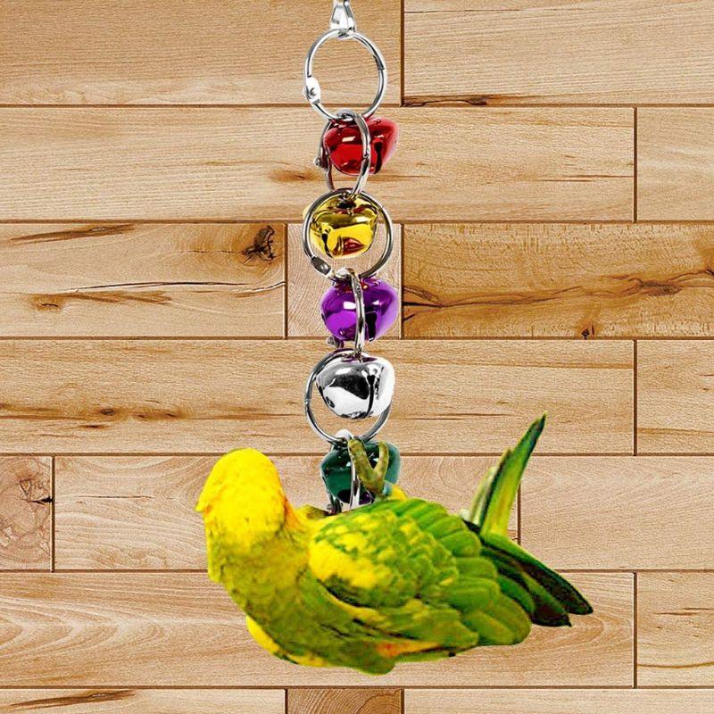 6Pcs/Set Bird Parrot Toys Wooden Hanging Swing Hammock Climbing Ladders Perches (8W4)(F76)