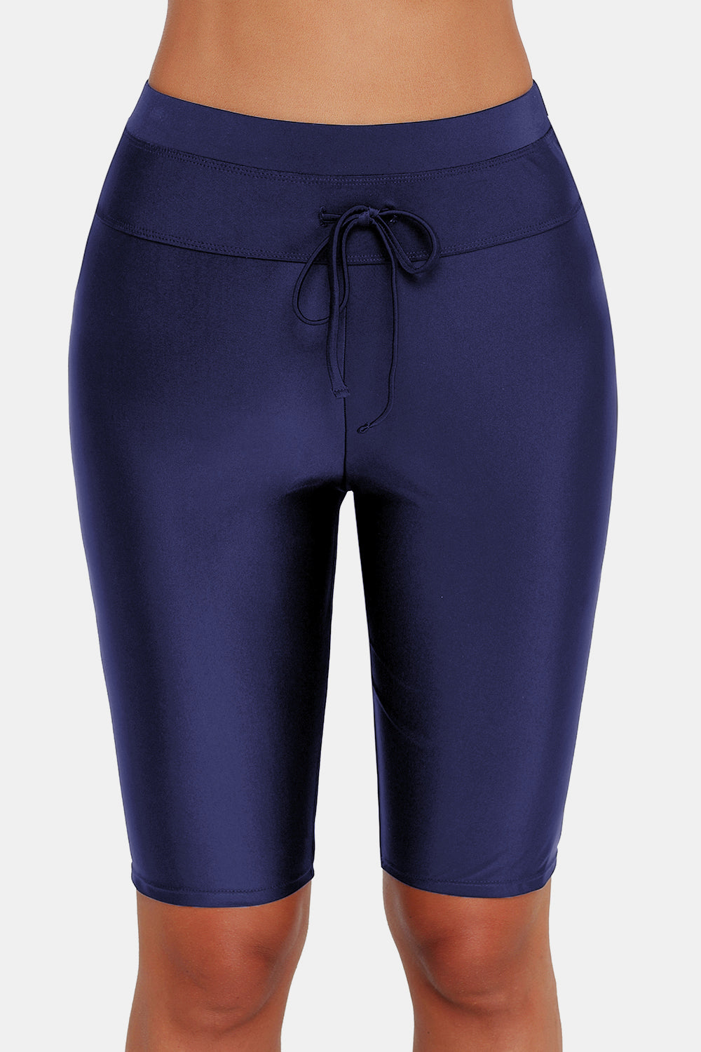 High Waist Drawstring Detail Swim Shorts (TB12D) T