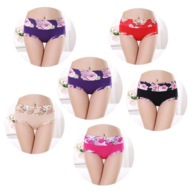 Trending 6pcs/lot Women's Underwear - Sexy Cotton Girls Briefs Printed Intimate - Plus Size Underwear (D28)(TSP2)