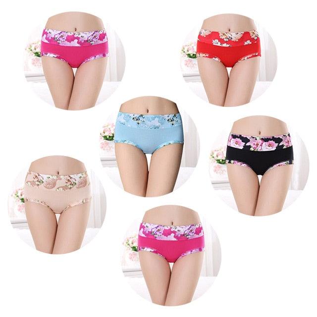 Trending 6pcs/lot Women's Underwear - Sexy Cotton Girls Briefs Printed Intimate - Plus Size Underwear (D28)(TSP2)