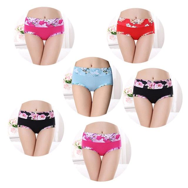 Trending 6pcs/lot Women's Underwear - Sexy Cotton Girls Briefs Printed Intimate - Plus Size Underwear (D28)(TSP2)