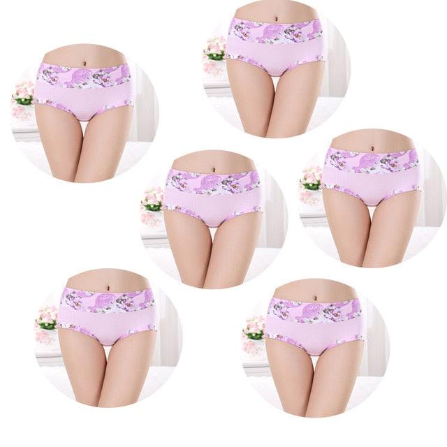Trending 6pcs/lot Women's Underwear - Sexy Cotton Girls Briefs Printed Intimate - Plus Size Underwear (D28)(TSP2)
