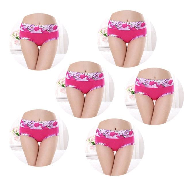 Trending 6pcs/lot Women's Underwear - Sexy Cotton Girls Briefs Printed Intimate - Plus Size Underwear (D28)(TSP2)