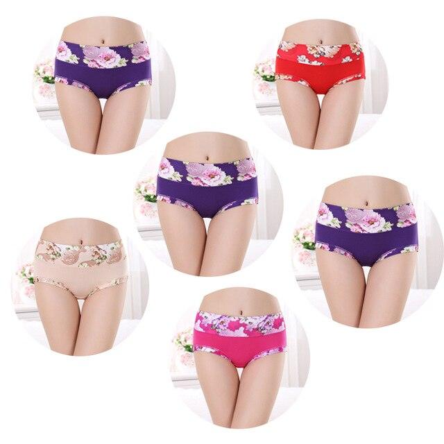 Trending 6pcs/lot Women's Underwear - Sexy Cotton Girls Briefs Printed Intimate - Plus Size Underwear (D28)(TSP2)