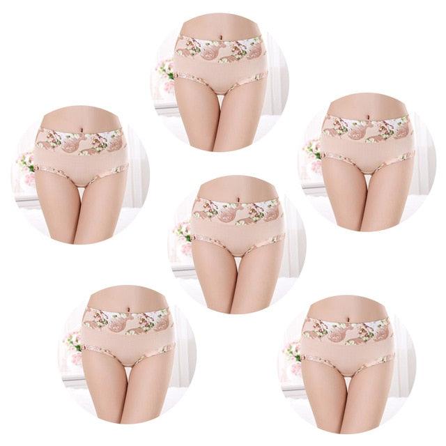 Trending 6pcs/lot Women's Underwear - Sexy Cotton Girls Briefs Printed Intimate - Plus Size Underwear (D28)(TSP2)