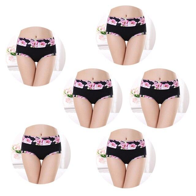 Trending 6pcs/lot Women's Underwear - Sexy Cotton Girls Briefs Printed Intimate - Plus Size Underwear (D28)(TSP2)