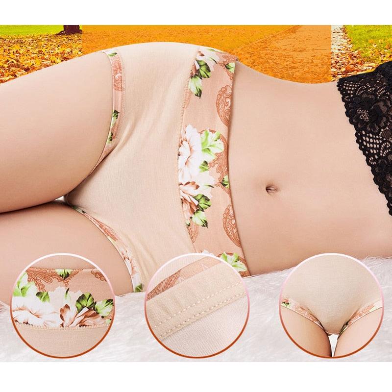Trending 6pcs/lot Women's Underwear - Sexy Cotton Girls Briefs Printed Intimate - Plus Size Underwear (D28)(TSP2)