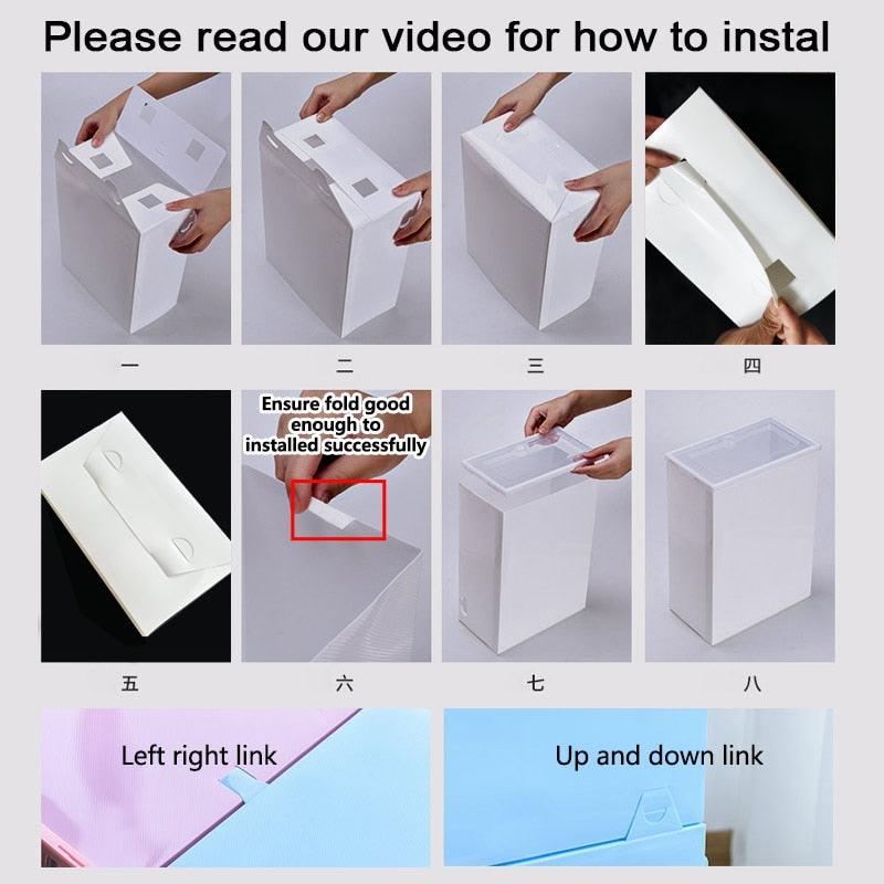 6pcs transparent shoe box thickened transparent dustproof shoe storage box can stacked combination shoe cabinet shoe organizer (1U67)(AK9)(F67)