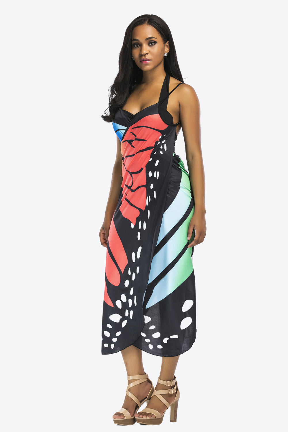 Butterfly Spaghetti Strap Cover Up (TB11D) T