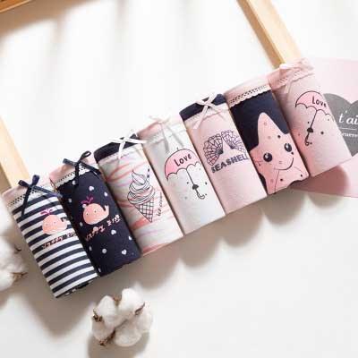 Great 7pcs/lot Women's Panties - Cotton Underwear Briefs Sexy Lingeries - Girls Cute Panty (D28)(TSP3)