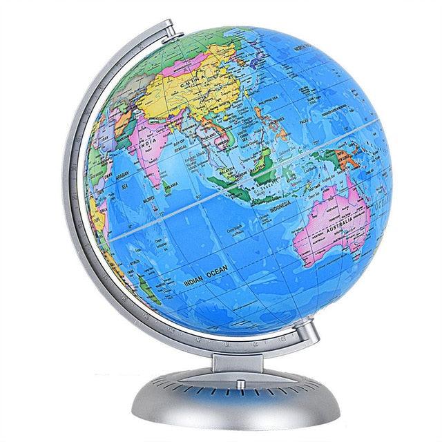 8" Illuminated Up-to-date Built-in LED Night World Globe Useful Learning Tool Sturdy PP Stand Multifunctional Night Light (LL6)(LL4)(1U58)